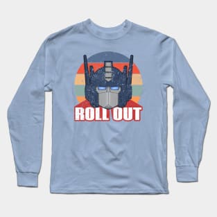 Autobot Optimus Prime Distressed Retro Roll Out Long Sleeve T-Shirt